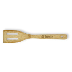 Transportation Bamboo Slotted Spatula - Double Sided (Personalized)