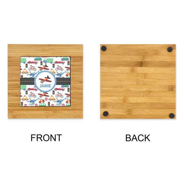 Transportation Bamboo Trivet with 6" Tile - APPROVAL