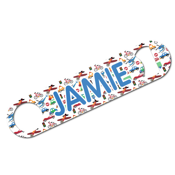 Custom Transportation Bar Bottle Opener w/ Name or Text