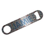 Transportation Bar Bottle Opener - Silver w/ Name or Text