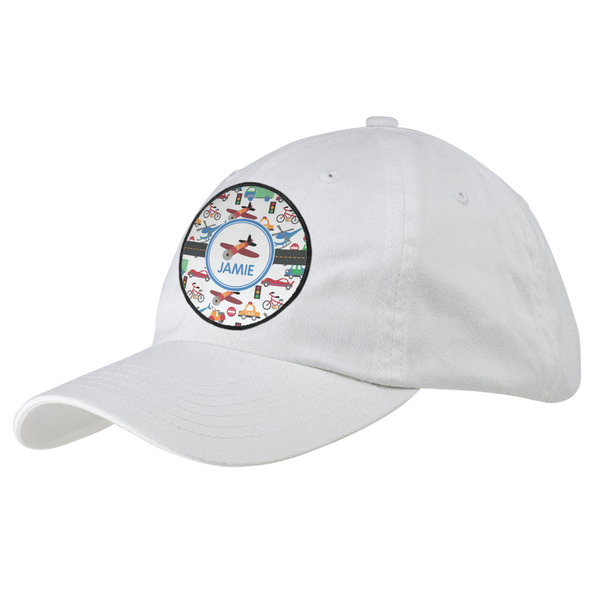 Custom Transportation Baseball Cap - White (Personalized)