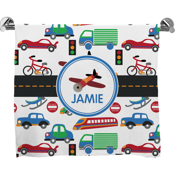 Custom Transportation Bath Towel (Personalized)