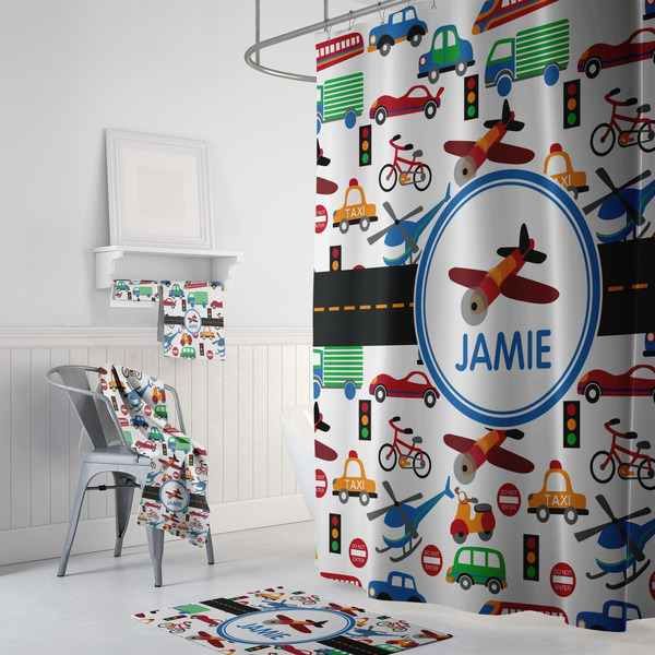 Transportation Bath Towel Sets - 3-piece - In Context