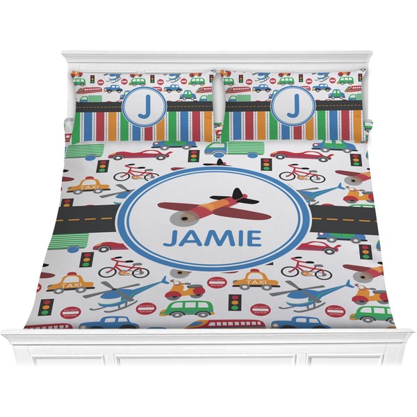 Custom Transportation Comforter Set - King (Personalized)