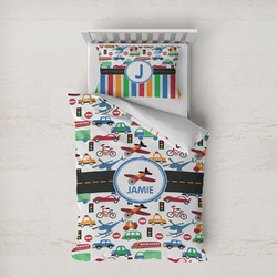 Transportation Duvet Cover Set - Twin XL (Personalized)