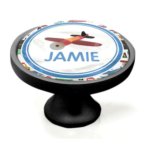 Transportation Black Custom Cabinet Knob (Side)