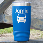 Transportation 20 oz Stainless Steel Tumbler - Royal Blue - Single Sided (Personalized)