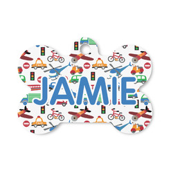 Transportation Bone Shaped Dog ID Tag - Small (Personalized)