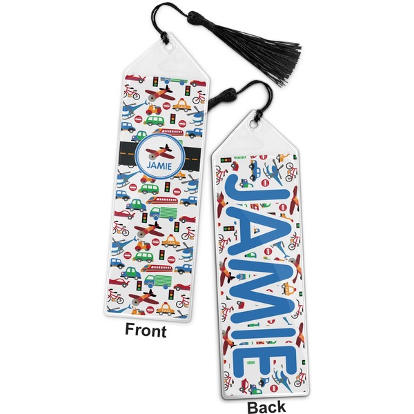 Transportation Bookmark with tassel - Front and Back