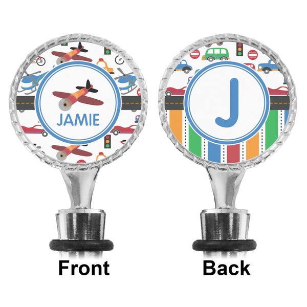 Transportation Bottle Stopper - Front and Back
