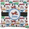 Transportation Faux-Linen Throw Pillow 18" (Personalized)