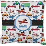 Transportation Faux-Linen Throw Pillow 20" (Personalized)