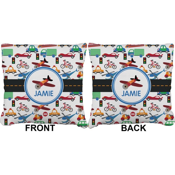 Transportation Burlap Pillow Approval