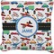 Transportation Faux-Linen Throw Pillow (Personalized)