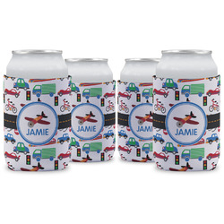 Transportation Can Cooler (12 oz) - Set of 4 w/ Name or Text