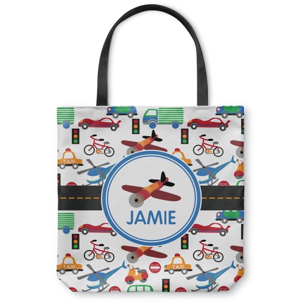Custom Transportation Canvas Tote Bag - Small - 13"x13" (Personalized)