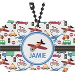 Transportation Rear View Mirror Ornament (Personalized)