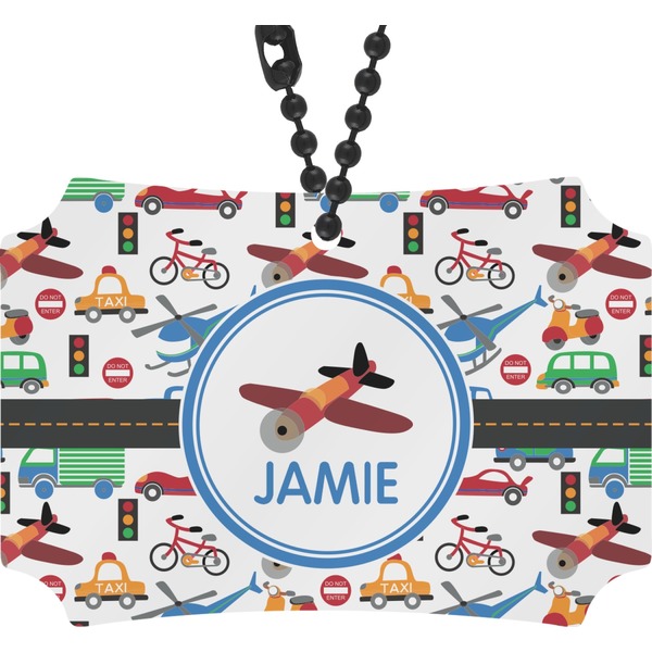 Custom Transportation Rear View Mirror Ornament (Personalized)