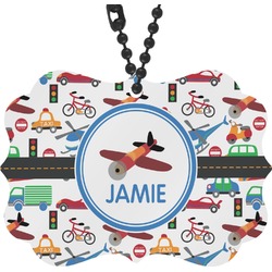 Transportation Rear View Mirror Charm (Personalized)