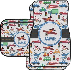 Transportation Car Floor Mats Set - 2 Front & 2 Back (Personalized)