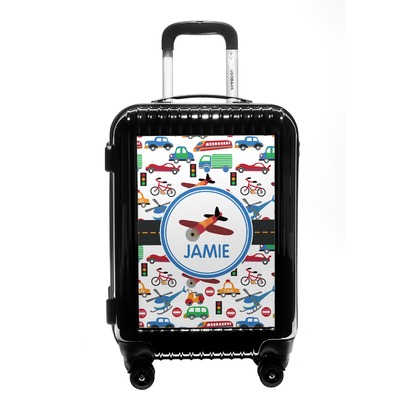 Transportation Carry On Hard Shell Suitcase (Personalized)