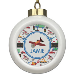 Transportation Ceramic Ball Ornament (Personalized)
