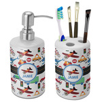 Transportation Ceramic Bathroom Accessories Set (Personalized)