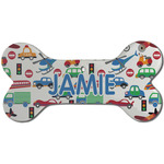 Transportation Ceramic Dog Ornament - Front w/ Name or Text