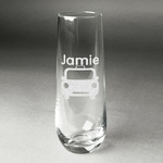 Transportation Champagne Flute - Stemless Engraved (Personalized)