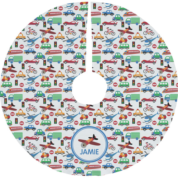 Custom Transportation Tree Skirt (Personalized)