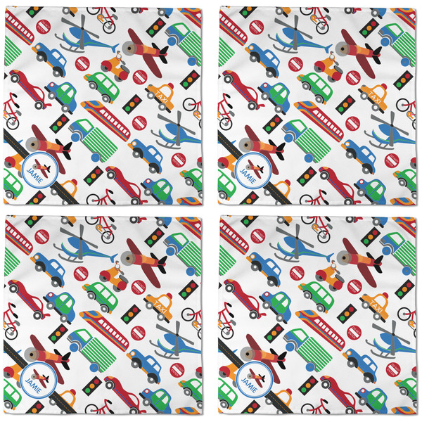 Transportation Cloth Napkins - Personalized Dinner (APPROVAL) Set of 4