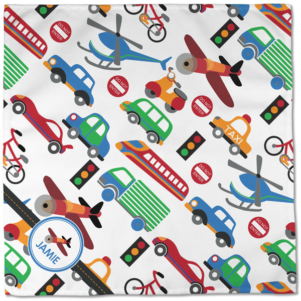 Transportation Cloth Napkins - Personalized Dinner (Full Open)