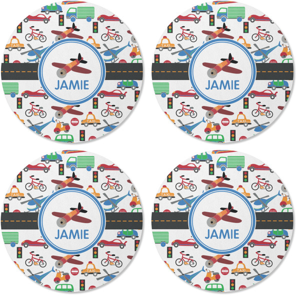 Transportation Coaster Round Rubber Back - Apvl