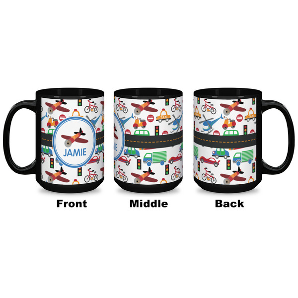 Transportation Coffee Mug - 15 oz - Black APPROVAL