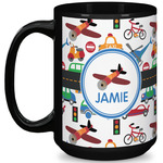 Transportation 15 Oz Coffee Mug - Black (Personalized)