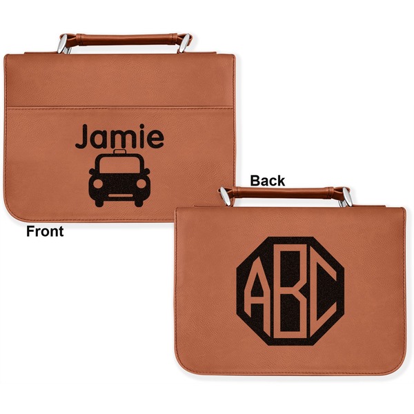 Transportation Cognac Leatherette Bible Covers - Large Double Sided Apvl