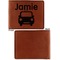 Transportation Cognac Leatherette Bifold Wallets - Front and Back Single Sided - Apvl