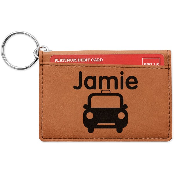 Custom Transportation Leatherette Keychain ID Holder (Personalized)