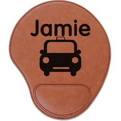 Transportation Leatherette Mouse Pad with Wrist Support (Personalized)