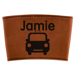 Transportation Leatherette Cup Sleeve (Personalized)