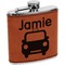 Transportation Leatherette Wrapped Stainless Steel Flask (Personalized)