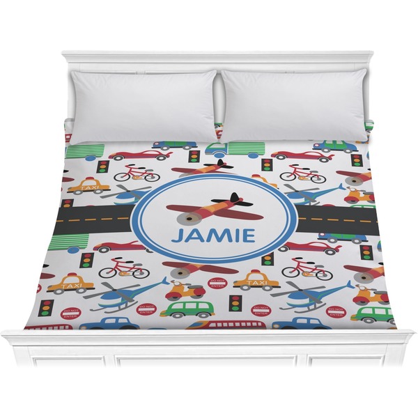 Custom Transportation Comforter - King (Personalized)