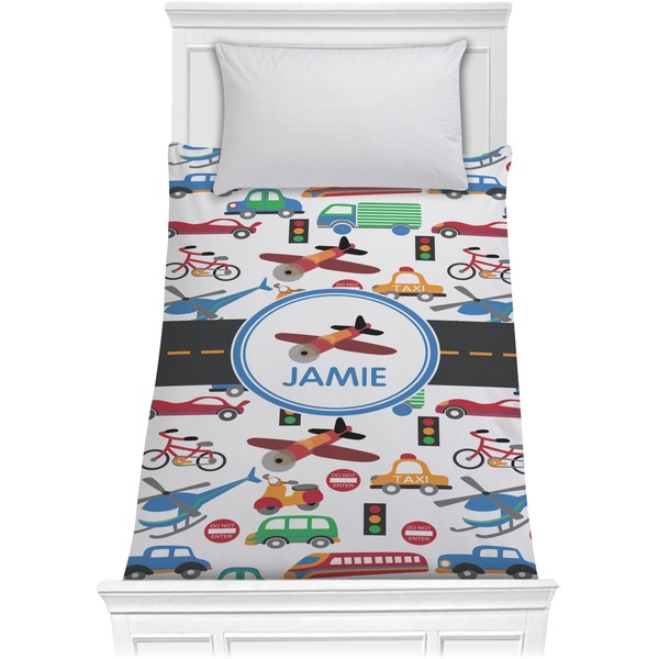 Custom Transportation Comforter - Twin (Personalized)