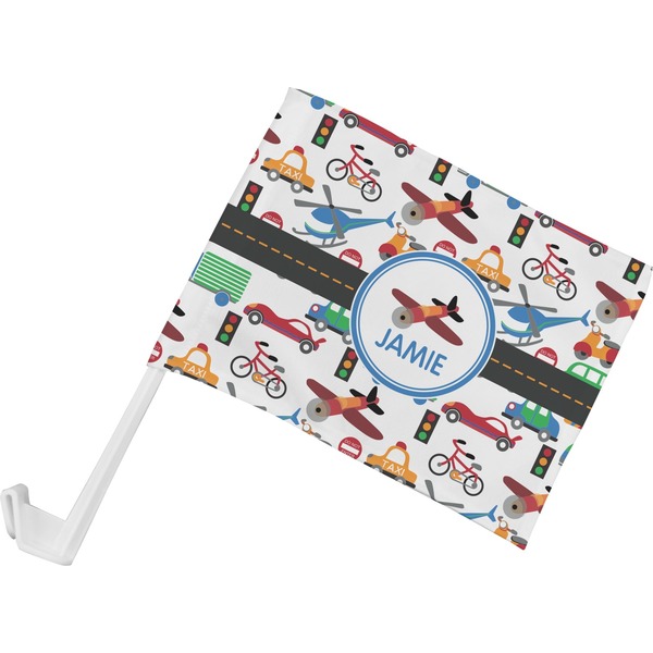 Custom Transportation Car Flag - Small w/ Name or Text