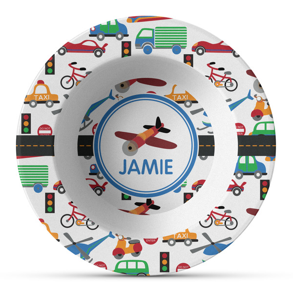 Custom Transportation Plastic Bowl - Microwave Safe - Composite Polymer (Personalized)
