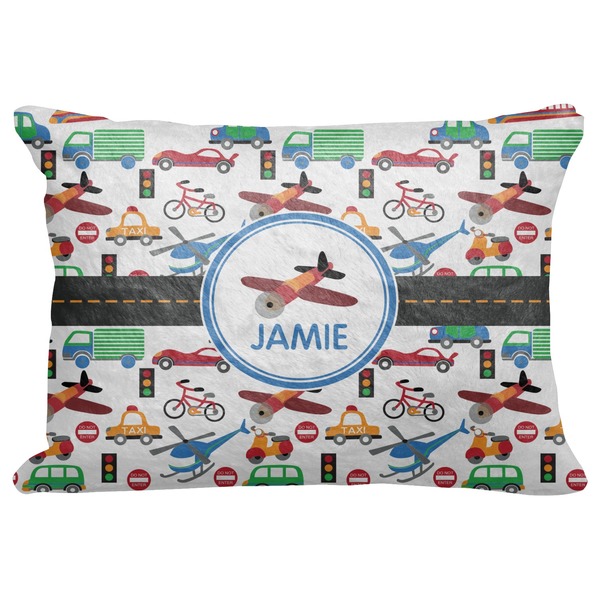 Custom Transportation Decorative Baby Pillowcase - 16"x12" (Personalized)