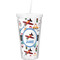 Transportation Double Wall Tumbler with Straw (Personalized)