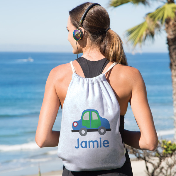 Transportation Drawstring Backpacks - Sweatshirt Fleece - Double Sided - LIFESTYLE