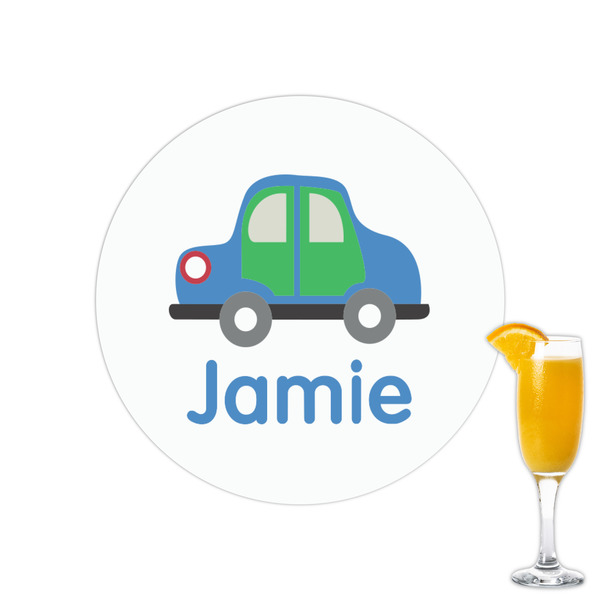 Custom Transportation Printed Drink Topper - 2.15" (Personalized)