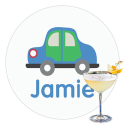 Transportation Printed Drink Topper - 3.5" (Personalized)